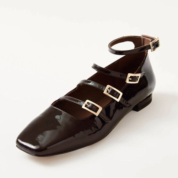 ALOHAS Luke Onix Coffee Brown Leather Ballet Flats | Size: EU 38/US 7-7.5 - Picture 2 of 11